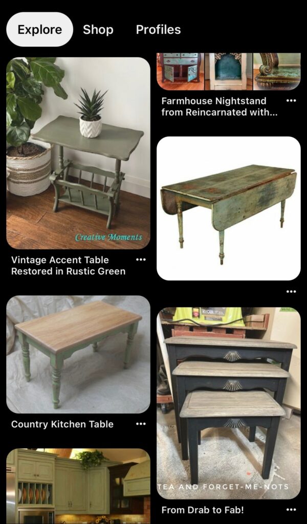 pinterest search green table - best paint colors for furniture