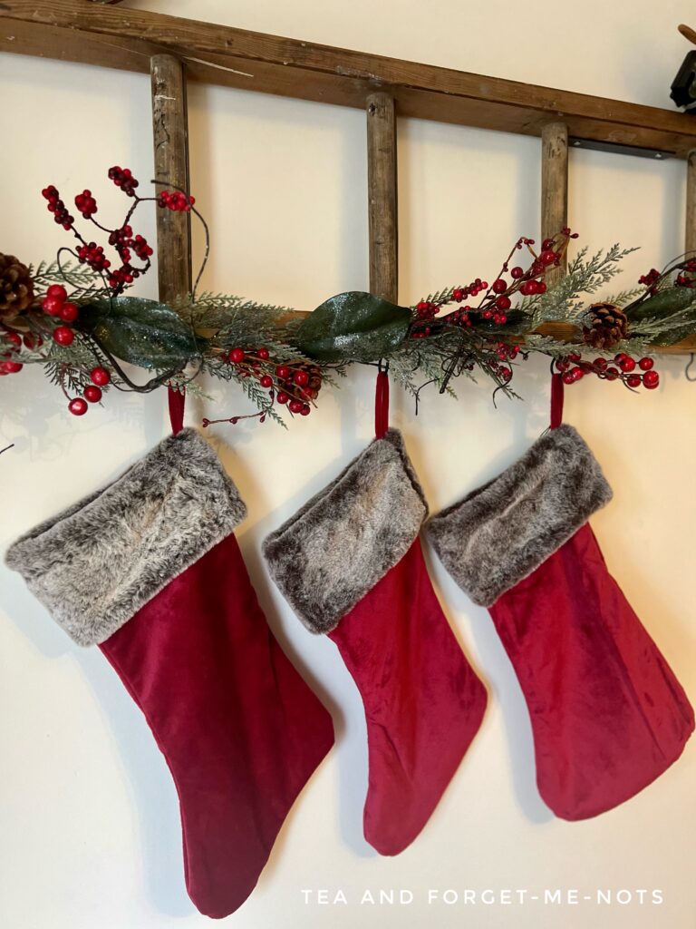 stockings and berry garland