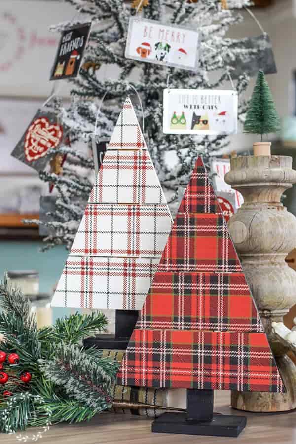Buffalo Plaid Christmas Tree Coasters, Fun Coasters, Coaster Set, Christmas  Decor, Christmas Gift for Women, Christmas Decor 