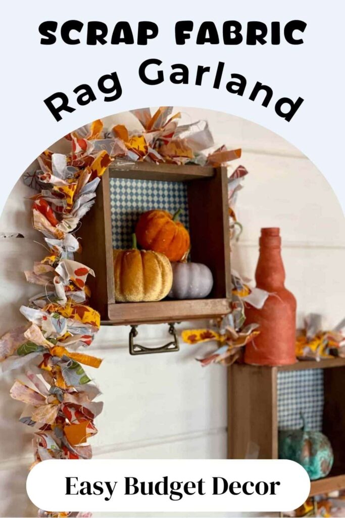 diy rag garland pin.