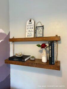 How To Build Easy DIY Wooden Floating Shelves – Tea and Forget-me-nots