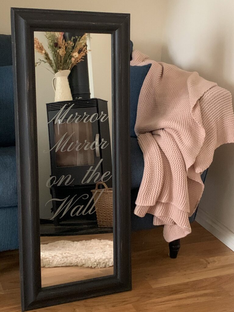 Photo of finished mirror - creative mirror ideas