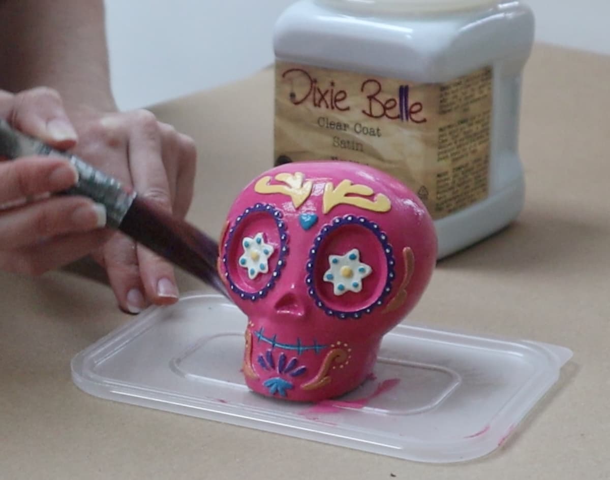 Easy Day of the Dead Decorations DIY Painted Skull – Tea and Forget-me-nots