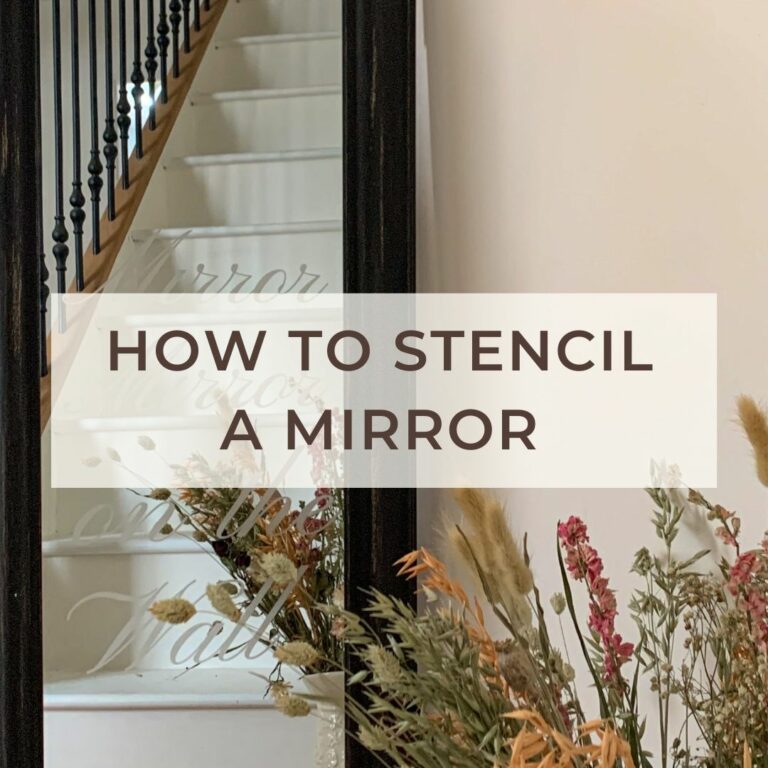 how to stencil a mirror