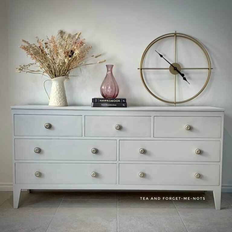 neutral grey chest of drawers