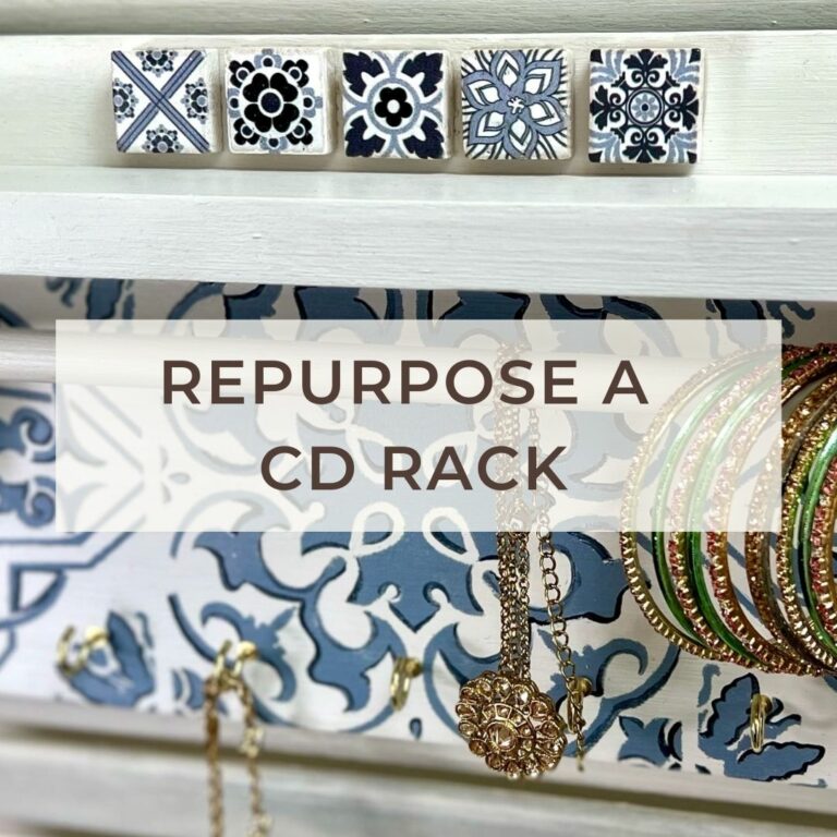 How to repurpose a CD rack into something beautiful
