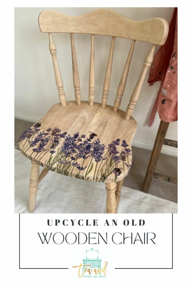 How to upcycle an old wooden chair with a furniture transfer in 4 steps