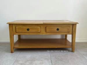 the original coffee table makeover with chalk paint