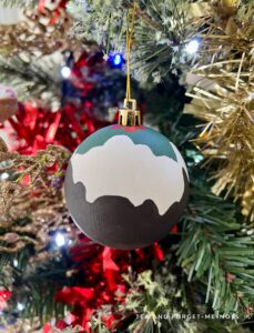 Painted Christmas pudding bauble