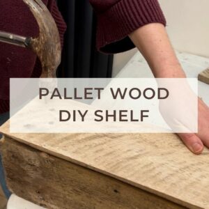 How to make an easy rustic pallet DIY shelf
