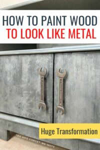 How To Paint Wood To Look Like Metal On Furniture Tea And Forget Me Nots   Paint Wood To Look Like Metal 200x300 