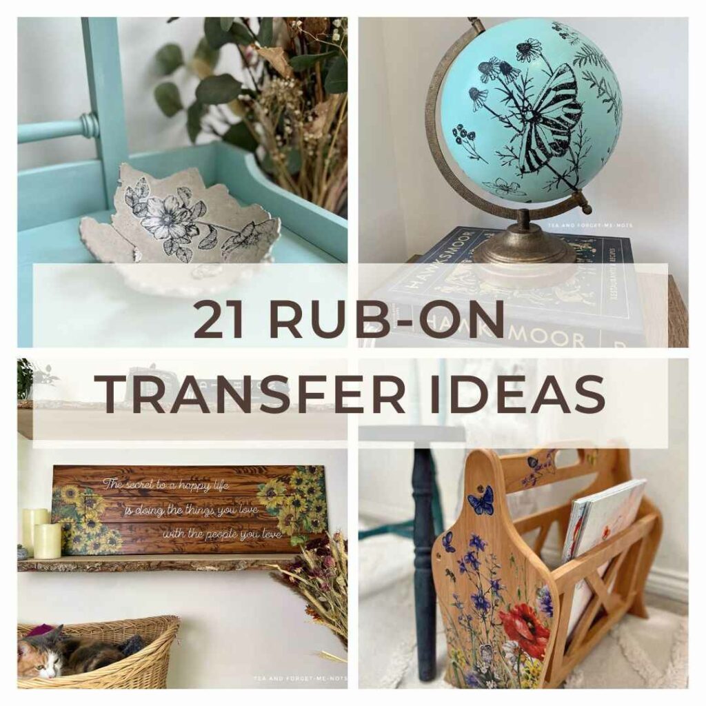 21 Pretty Ways to Use Rub On Transfers for Furniture Decor – Tea and ...