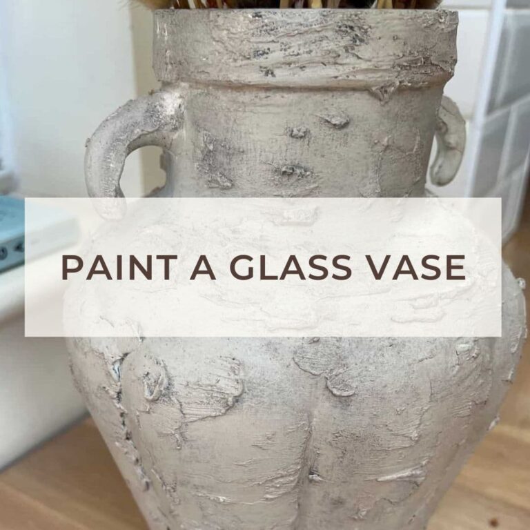 image shows a painted glass vase.